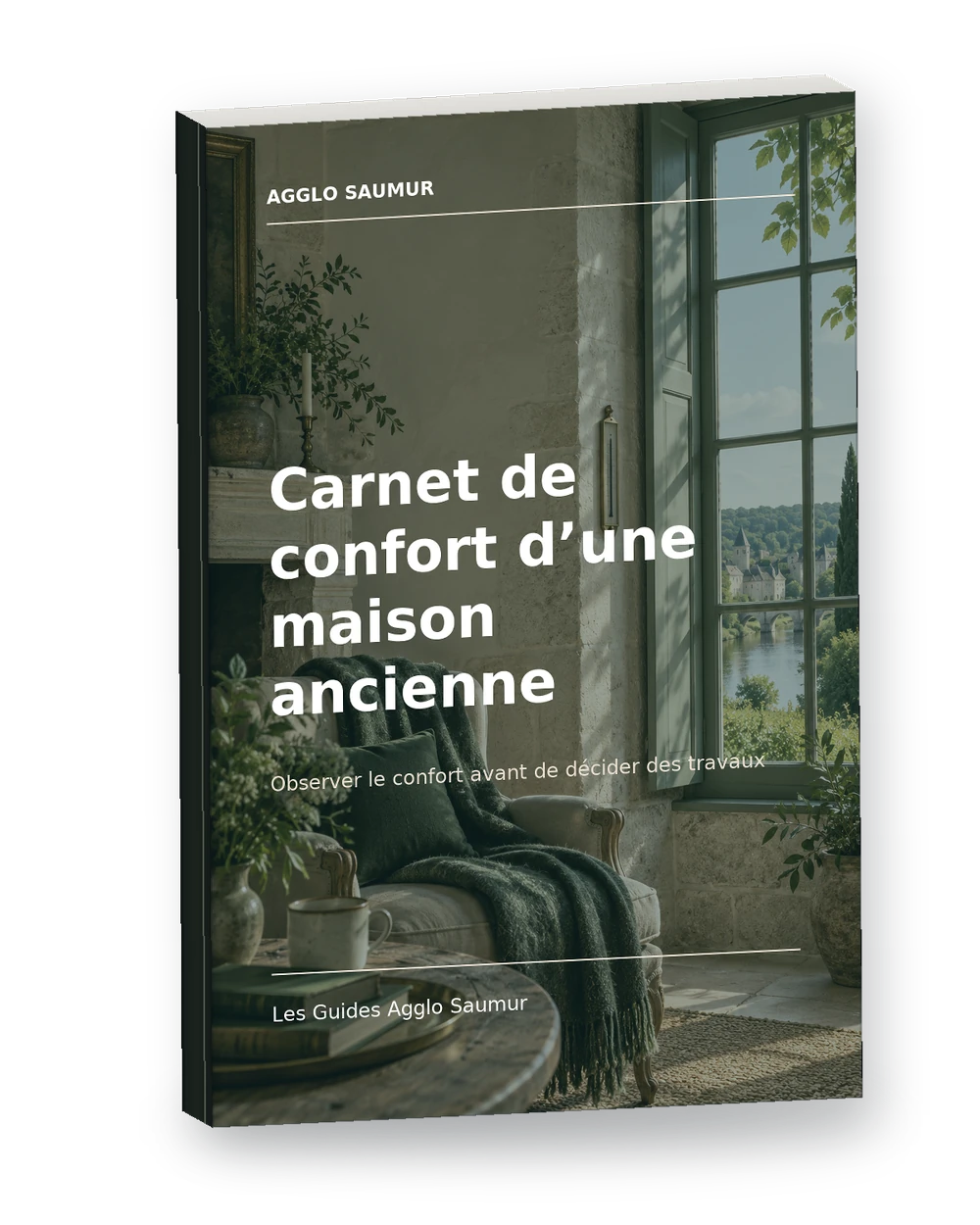 Mockup 3D de Carnet de confort d’une maison ancienne