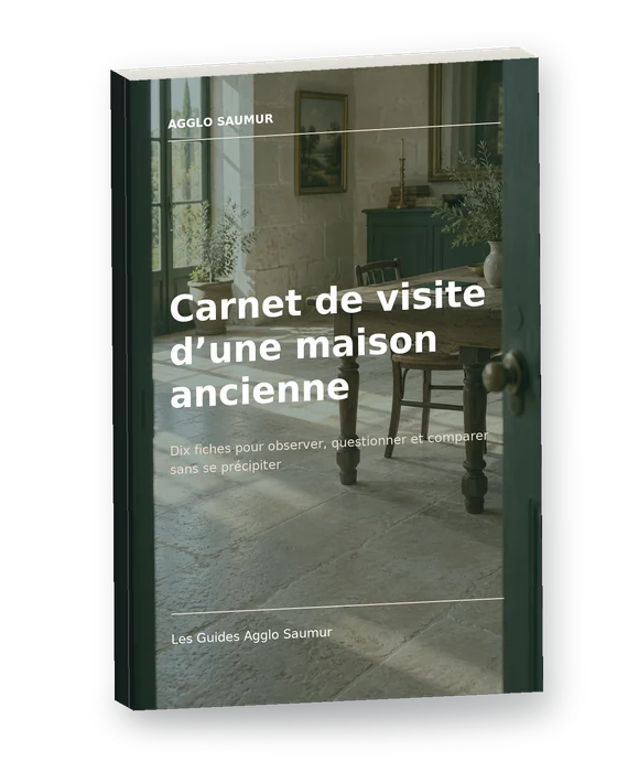Mockup 3D de Carnet de visite d’une maison ancienne