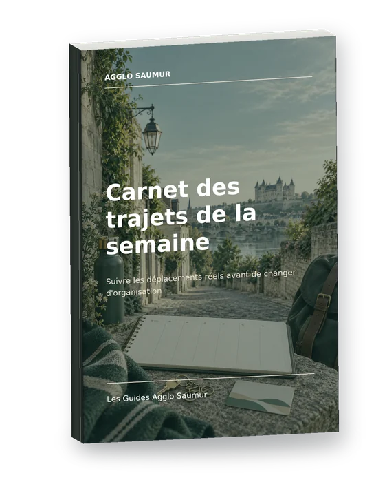 Mockup 3D de Carnet des trajets de la semaine
