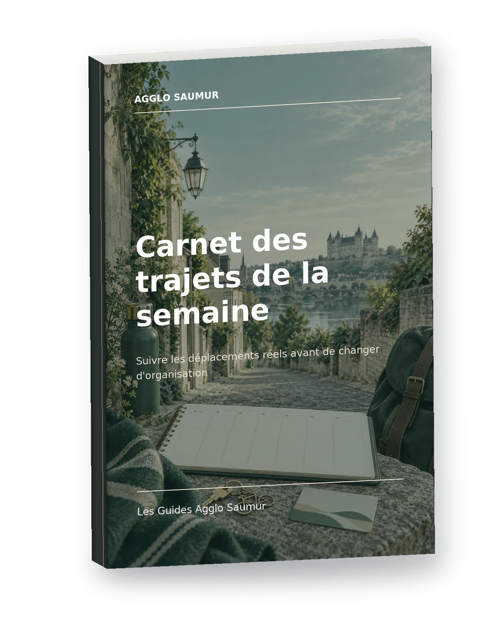 Mockup 3D de Carnet des trajets de la semaine