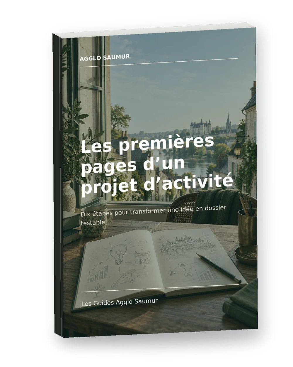 Mockup 3D de Les premières pages d’un projet d’activité