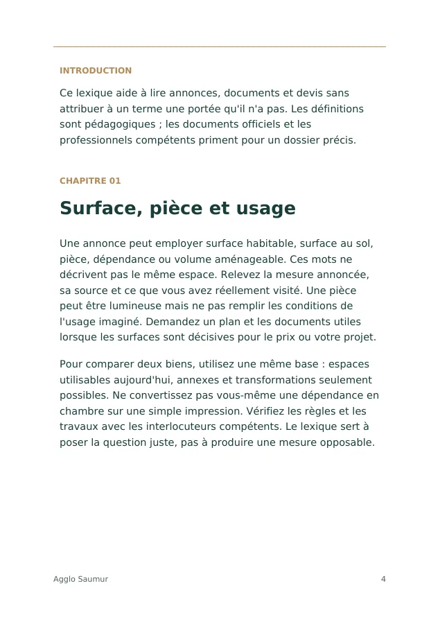Aperçu intérieur de Lexique pratique de l’habitat et des démarches