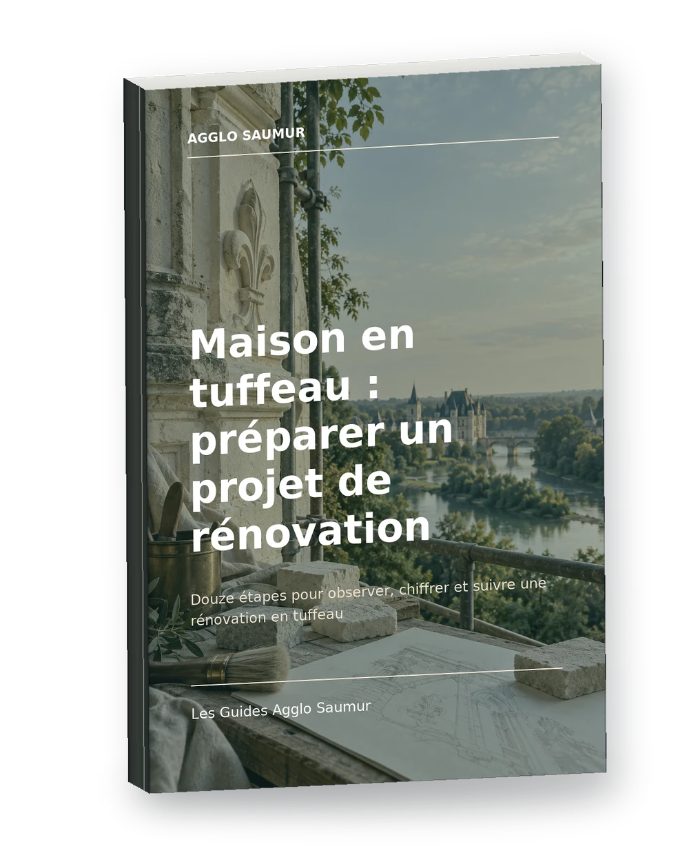Mockup 3D de Maison en tuffeau : préparer un projet de rénovation