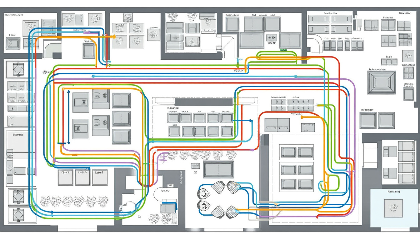 découvrez comment le diagramme spaghetti permet de visualiser les flux de travail et d'optimiser les processus pour améliorer l'efficacité et réduire les déplacements inutiles.