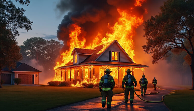 un incendie spectaculaire a ravagé un pavillon dès l'arrivée des pompiers, mobilisant d'importants moyens pour maîtriser les flammes et sécuriser les habitants.