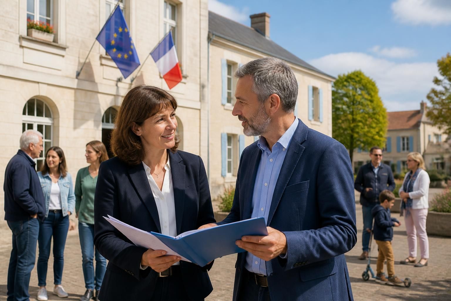 à beaufort-en-anjou, la maire et son 1er adjoint dressent un bilan à mi-mandat six mois après leur élection, revenant sur les actions et projets réalisés pour la commune.