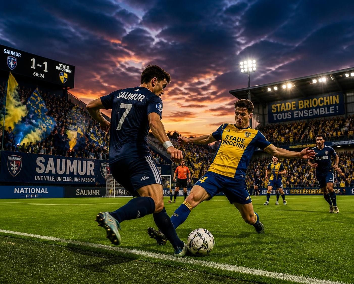 le stade briochin s'impose face à saumur grâce à une seconde mi-temps spectaculaire et pleine de retournements de situation.